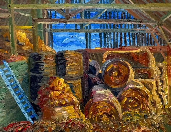 Botte de foin, 40*50 / Huile sur toile — Paolo