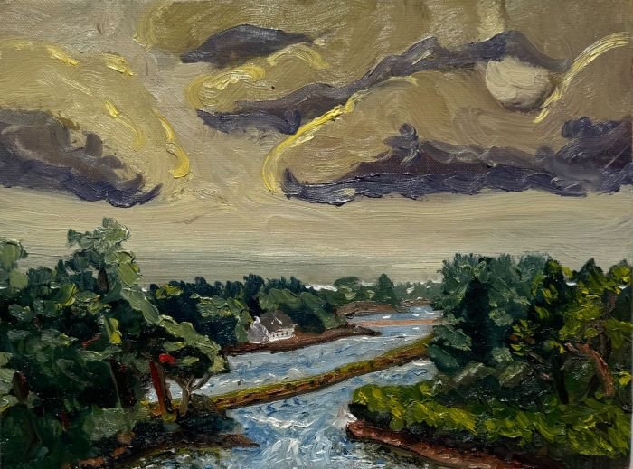 Nuages d’Orages, 30*40cm / Huile sur toile — Paolo