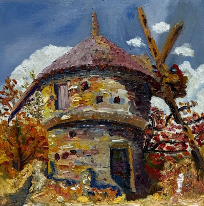 L’Ancien Moulin Breton, 50*50  Huile sur Toile — Paolo