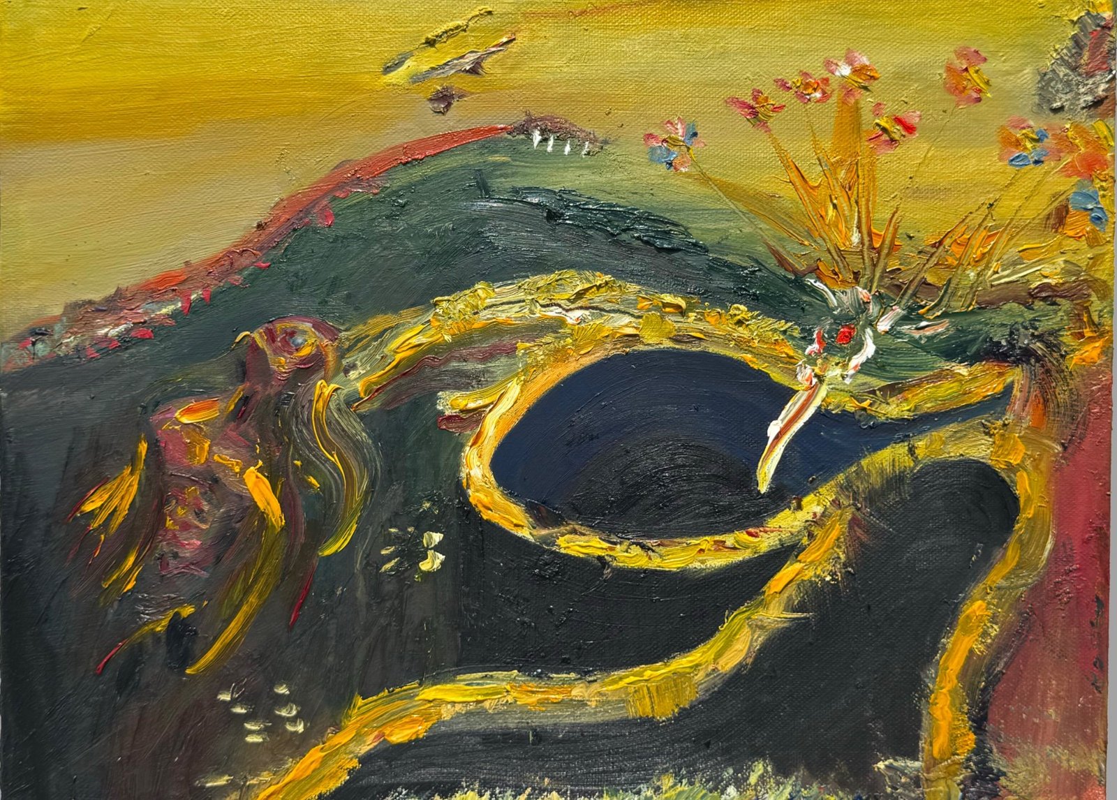 Untitled, 30*40cm Huile sur Toile — Paolo